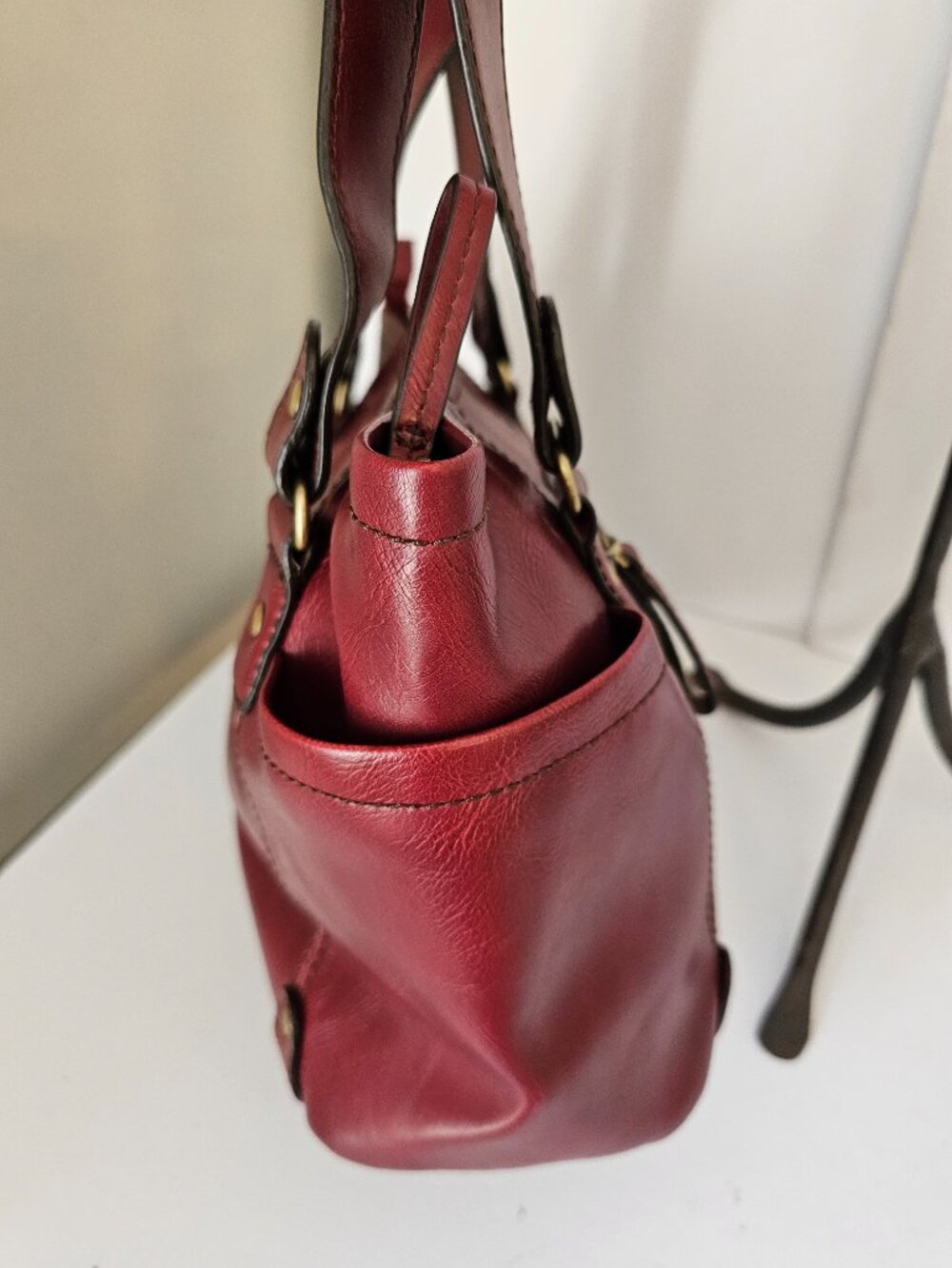 Relic Bag Red Faux Leather Casual Classic Shoulder - Picture 4 of 11